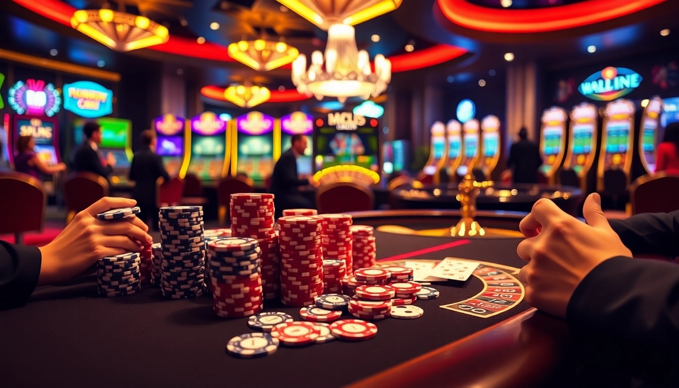 Gamble strategically at https://vb88org.com/ with vibrant poker chips laid out on a luxurious table.