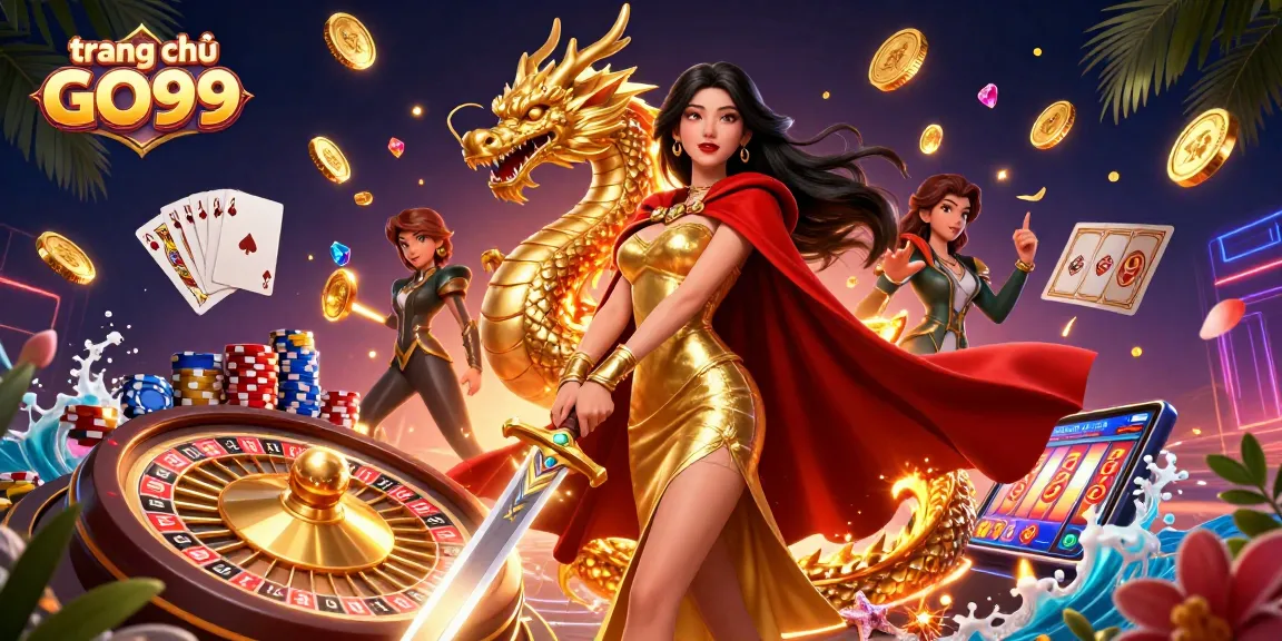 Experience the thrill of winning at trang chủ GO99 with a vibrant casino scene featuring games and prizes.