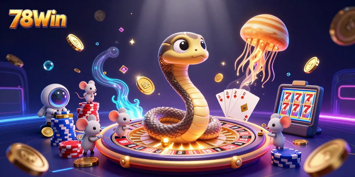 Engage with thrilling spins and bets at 78Win's cosmic casino experience!