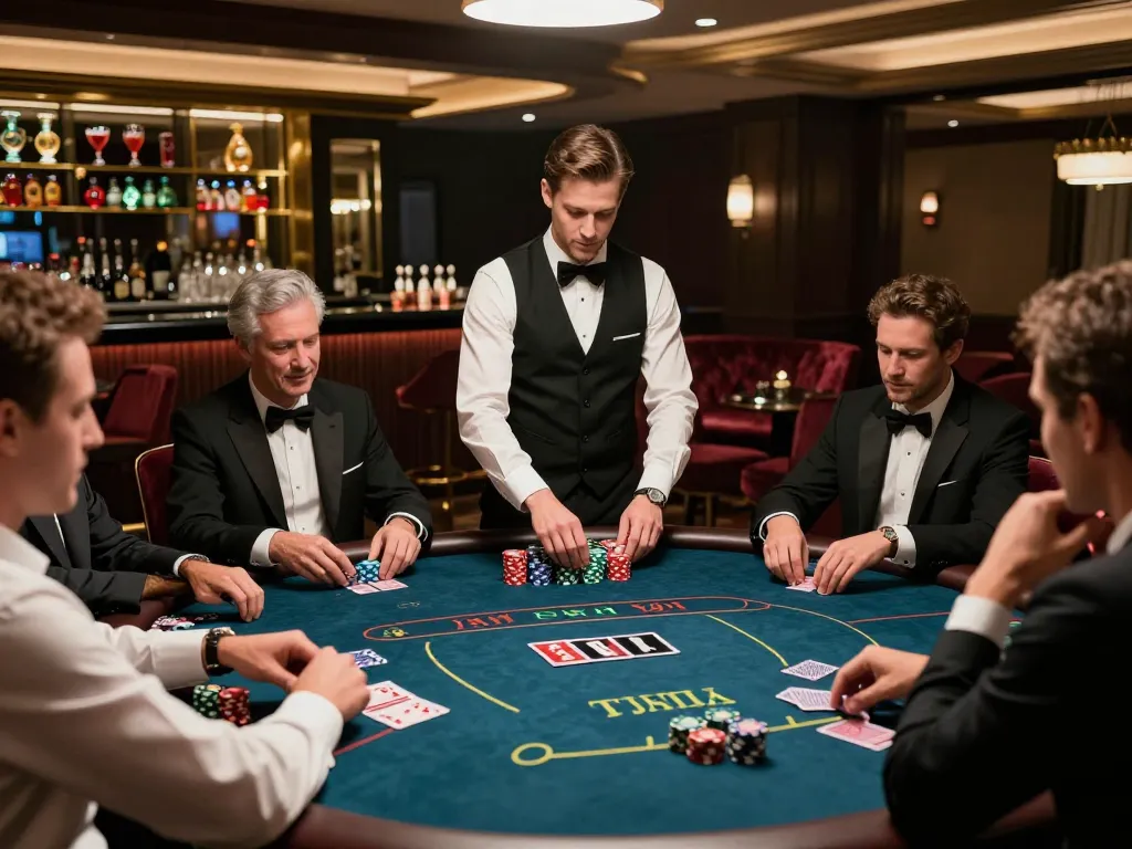 Players enjoying an exciting poker game at SC88 casino lounge under ambient lighting.