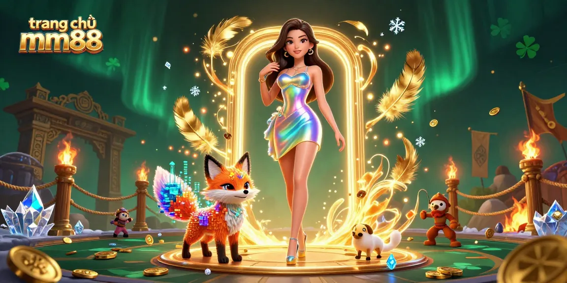 Immerse in the action at trang chủ mm88, witnessing vibrant characters and thrilling gambling elements in a vivid 3D illustration.