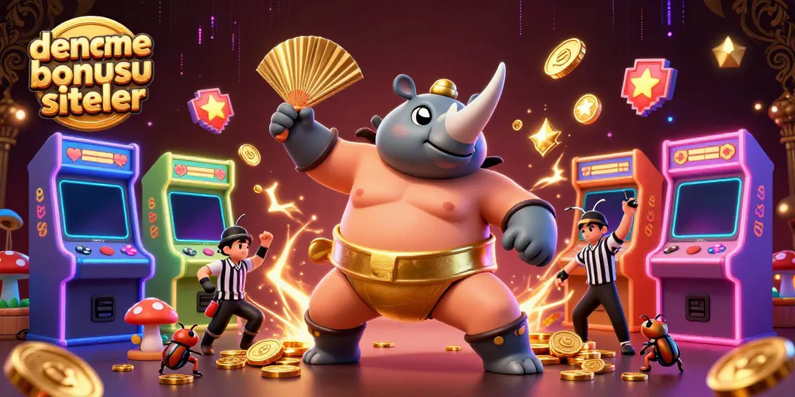 Experience excitement with deneme bonusu veren siteler as a sumo beetle champion releases golden coins.