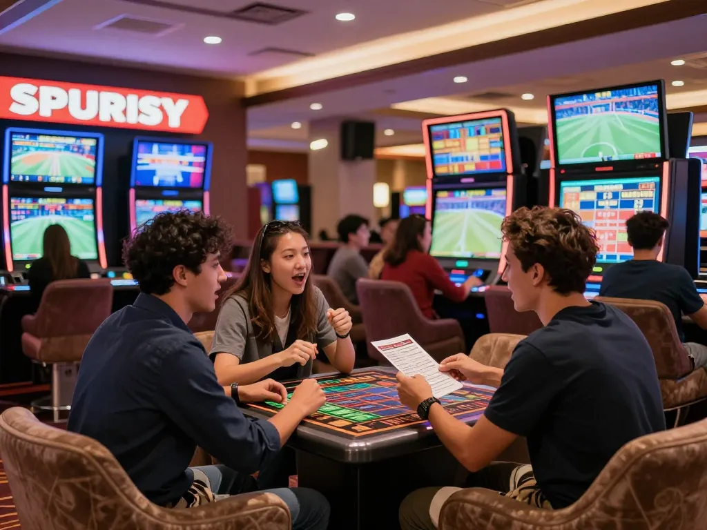 Sapporo-dogscafe promotes exciting sports betting moments in a dynamic lounge.