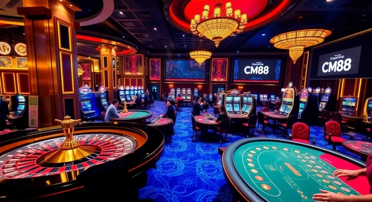 Experience the thrill of CM88 with action-packed casino gaming atmosphere.