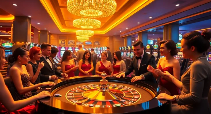 Gambling excitement at XX88 casino with players at a roulette table.